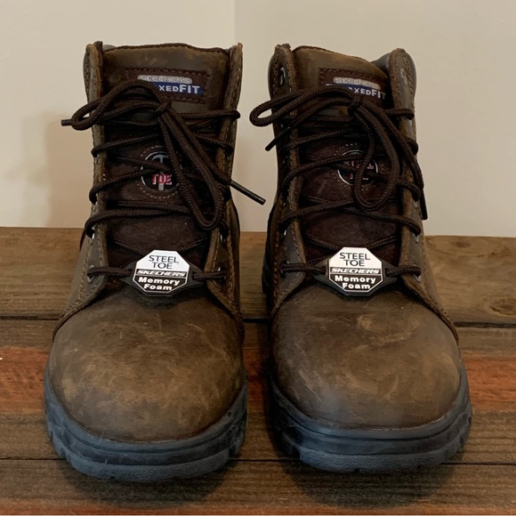 *NWOT* Skechers Steel Toe Workshire-Peril Leather Boots - Picture 2 of 13